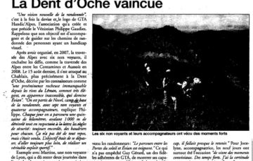 Article de presse : la Dent d'Oche vaincue