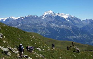 Longue descente vers Valezan