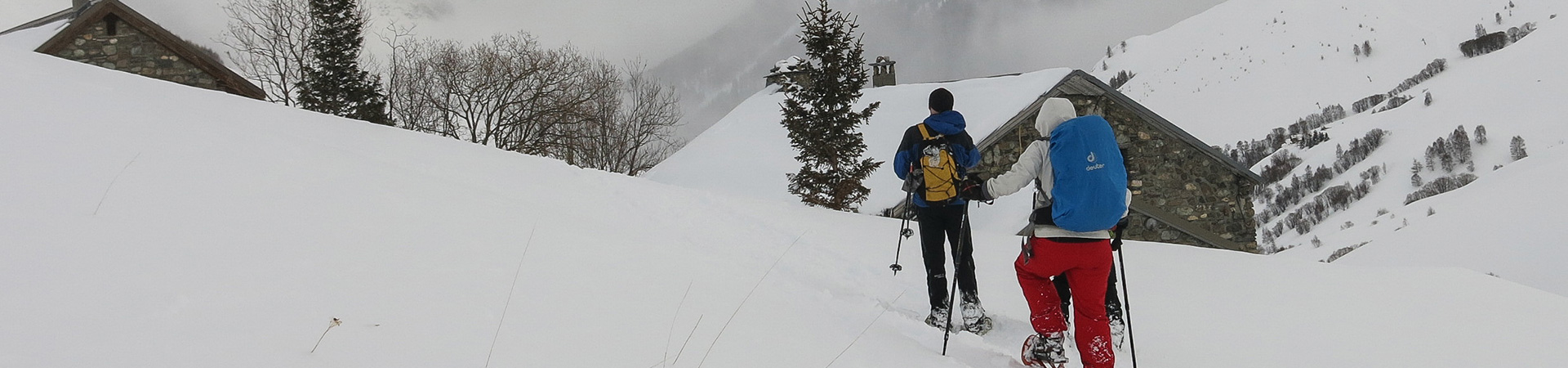 Sortie raquettes organisée par l'association GTA Handic’Alpes avec des personnes déficientes visuelles